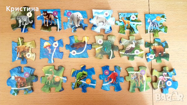 Пъзел части от колекцията Зооландия и Стикита