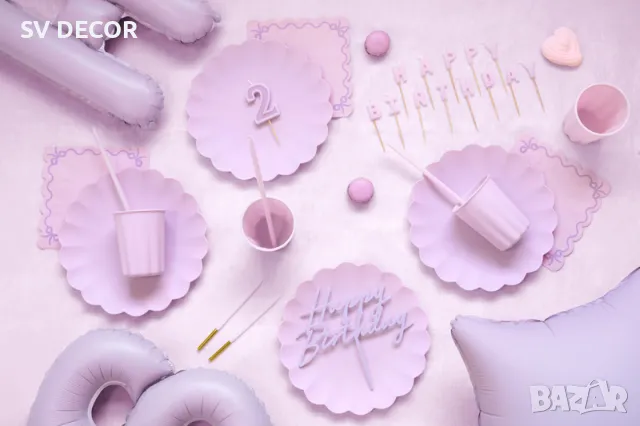 Топер за торта "Happy Birthday", снимка 5 - Декорация - 49695598