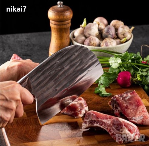 кухненски сатър масивен удобен за месо риба кълцане нерьждаема стомана, снимка 11 - Ножове - 42101446