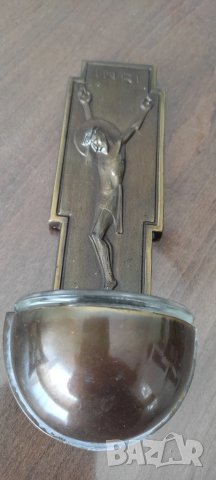 Ретро съд за светена вода* Църковна утвар* Окачва се на стена, снимка 3 - Антикварни и старинни предмети - 51036629