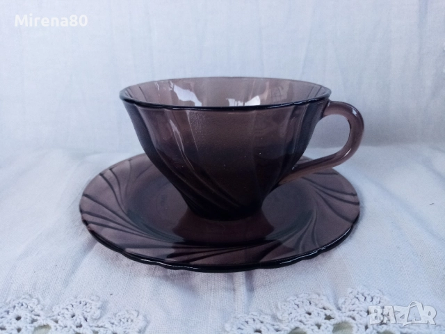 Френски дуралекс - 3 чаши + 3 купички, снимка 2 - Чаши - 52527936