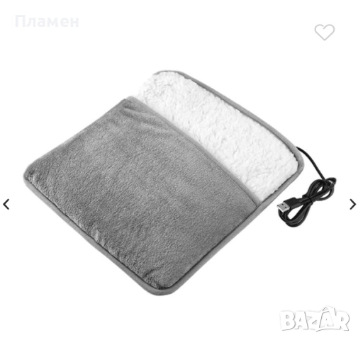 Електрическа отопляема подложка грейка за крака с USB 40х40х2.5 см. 50-60 градуса, снимка 2 - Други - 52514427