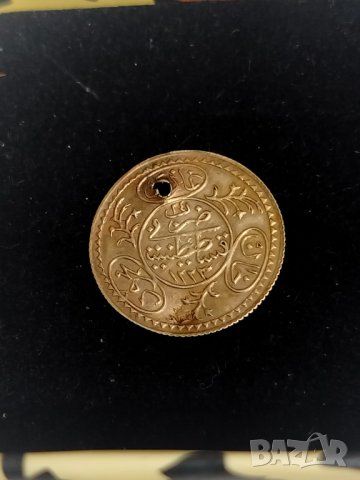 Стара Златна Османска монета 1/2 Турски Алтън хайрие , снимка 8 - Нумизматика и бонистика - 43766756