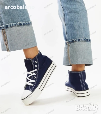 Дамски високи кецове с дебела подметка Bagy, 6цвята , снимка 9 - Кецове - 51172192