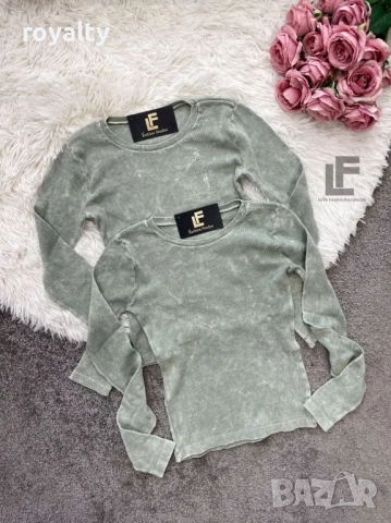 Блуза LFS Basics MustHaves Green 9480, снимка 3 - Блузи с дълъг ръкав и пуловери - 52899237