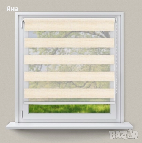 Щори ECD Ролетни, Текстилни, Двойни, Без пробиване, Включен монтажен материал, Бял,Сив ,Бежов, снимка 3 - Щори - 52354803