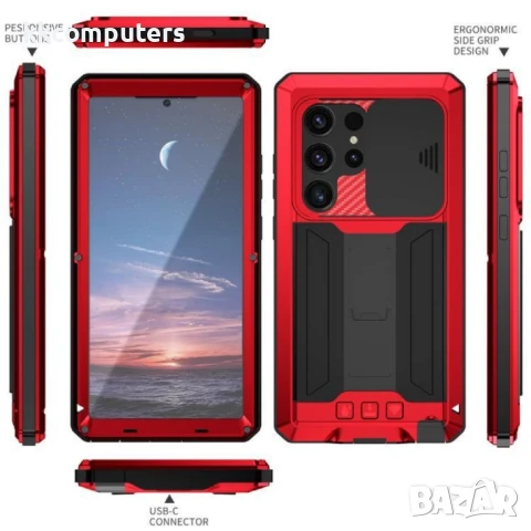 Samsung Galaxy S25 Ultra R-JUST Удароустойчив/Водоустойчив Калъф и Протектор, снимка 2 - Калъфи, кейсове - 51427024