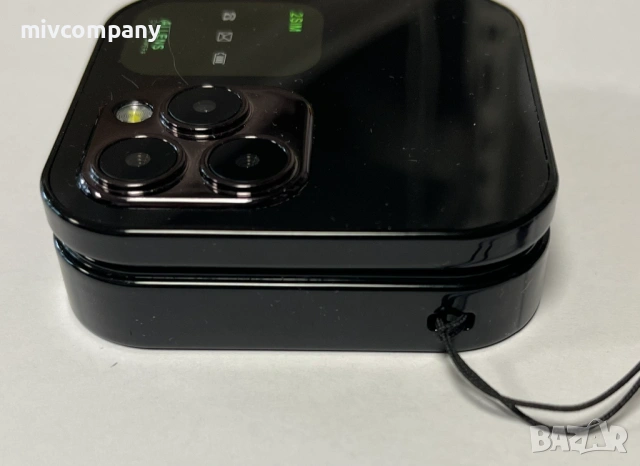 Мини мобилен телефон i16 Pro с двоен екран 2 x Nano SIM, музикален плеър, радио, снимка 7 - Други - 53177877