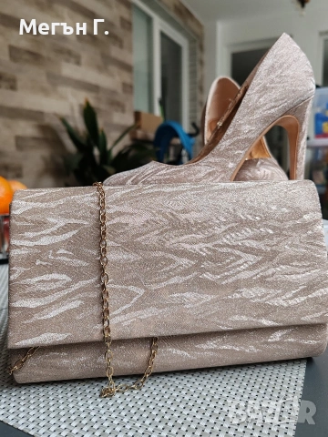 Обувки и чанта комплект, снимка 2 - Дамски обувки на ток - 53933481
