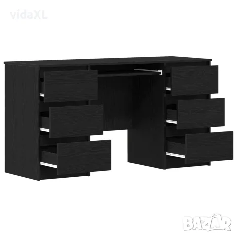 vidaXL Бюро Черния дъб Инженерна дървесина 140 x 50 x 76 см, снимка 5 - Бюра - 56147009