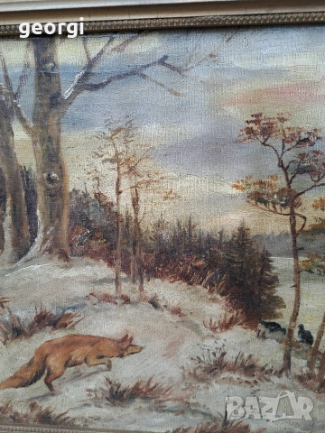 две антични картини маслени бои върху платно на художника M. Vasseax, снимка 10 - Картини - 54029832