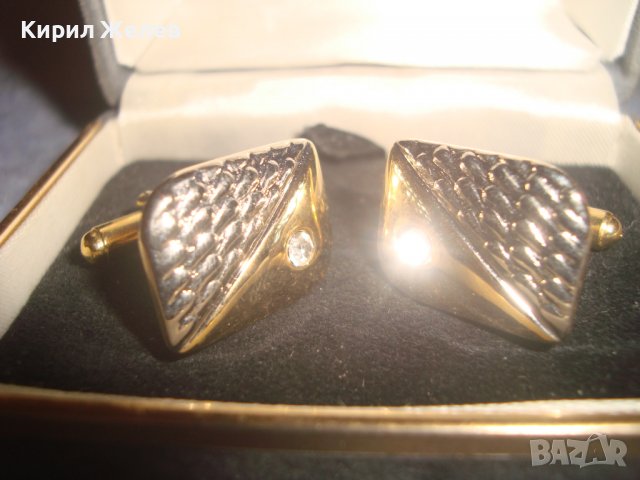 LONDON FRANCE TOKYO Маркови ЛУКСОЗНИ ПОЗЛАТЕНИ БРОНЗОВИ БУТОНЕЛИ с ФАСЕТИРАН ЦИРКОН и КУТИЙКА 28897, снимка 13 - Антикварни и старинни предмети - 37590948