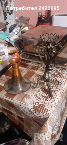 меден свещник-20лв, снимка 1