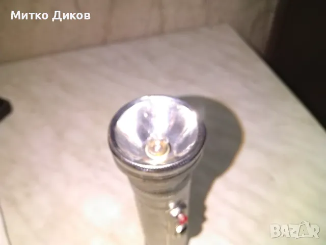 Фенер 2 голями батерии свети метален фи-30мм Н-230мм, снимка 3 - Други - 48596044