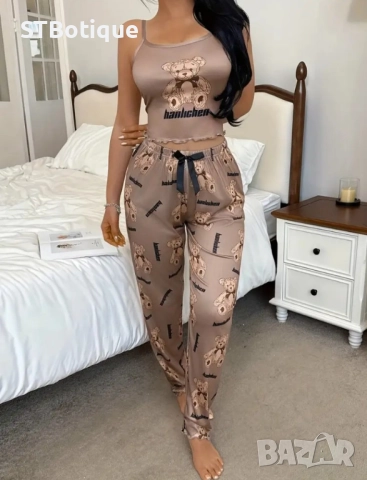 ✨ Дамски пижамен комплект с анимационно мече – STBoutique ✨