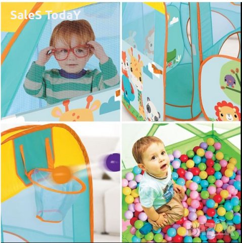 Детски кът, палатка с басейн с топки, Fisher Price, снимка 2 - Играчки за стая - 42921498
