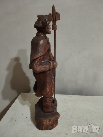 Стара дървена статуетка,ръчна изработка, снимка 5 - Други ценни предмети - 44251966