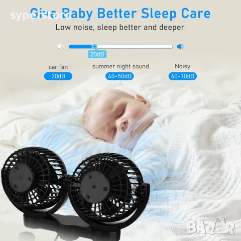 Двоен вентилатор за автомобил Digital One SP01096 HX-T303 – 12V, за къмпинг, снимка 8 - Друга електроника - 50549742