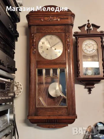 🕒 Немски стенен античен часовник Junghans Напълно автентичен. Профилактиран, готов за употреба., снимка 10 - Стенни часовници - 50092939