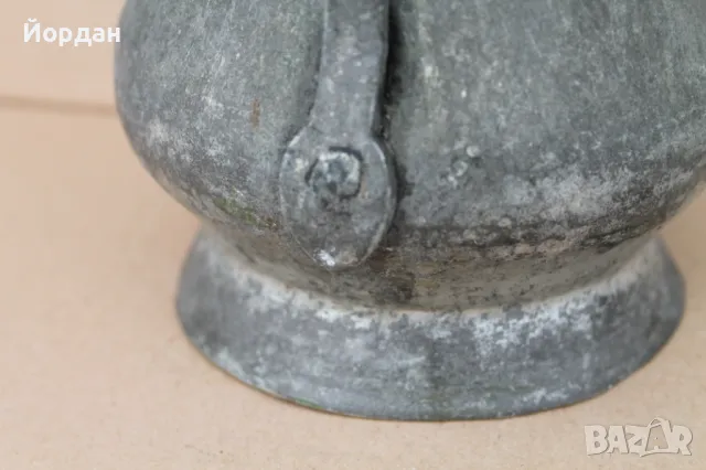 Стара медна ръчнокована кана за вино, снимка 9 - Антикварни и старинни предмети - 49849188