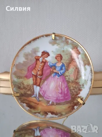 „Limoges – Porcelaine d’Art – романтична миниатюра – Франция“, снимка 2 - Антикварни и старинни предмети - 56221955