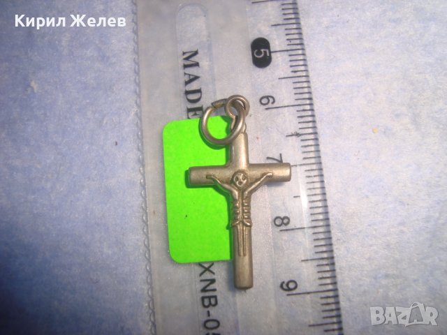 СРЕБРИСТО МОДНО АРТ НАГРЪДНО КРЪСТЧЕ ДВУСТРАННО 12596, снимка 5 - Колиета, медальони, синджири - 36974366