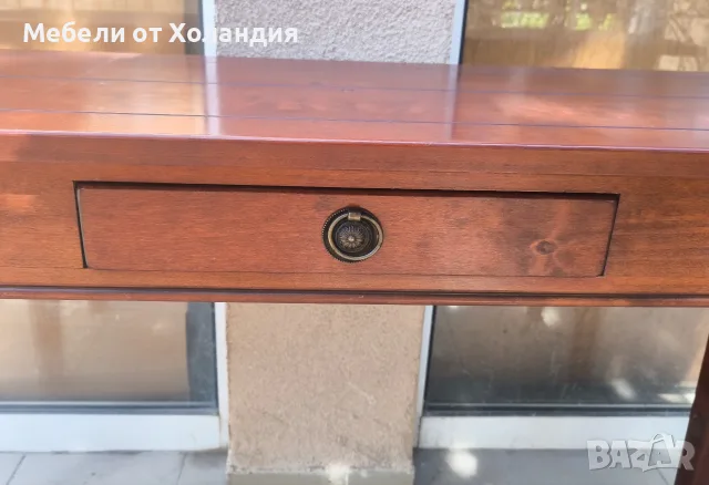 Конзолна маса от масив с чекмедже, снимка 8 - Маси - 56001882