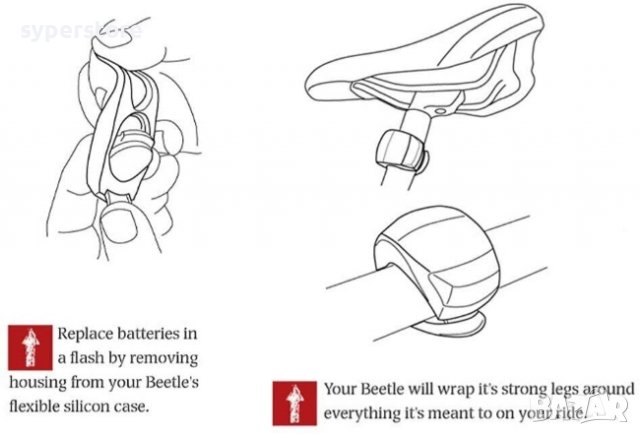 Фенер за колело заден стоп за колело Digital One SP00437 008-2/2бр в комплект, снимка 6 - Други стоки за дома - 37357816