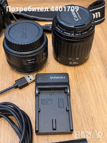 Фотоапарат Canon EOS 6D + 3 обектива + Godox V860II C + чанта, снимка 3 - Фотоапарати - 56246783
