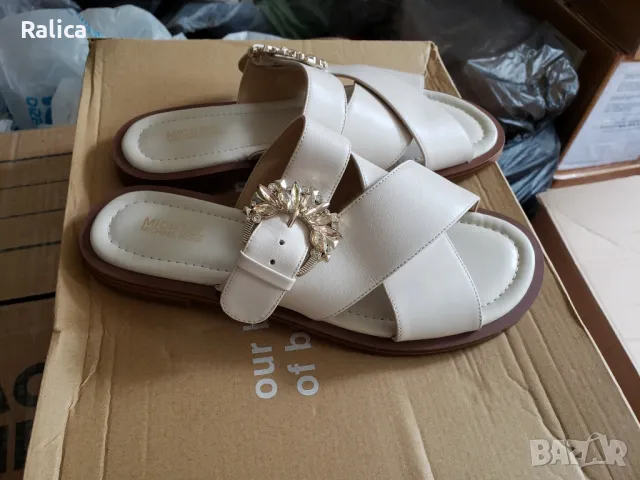 Michael Kors чехли естествена кожа, НОВИ, снимка 4 - Чехли - 47372614