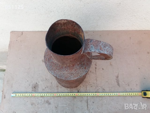 възрожденски метален гюм за мляко - 5 литра , снимка 3 - Антикварни и старинни предмети - 37273174