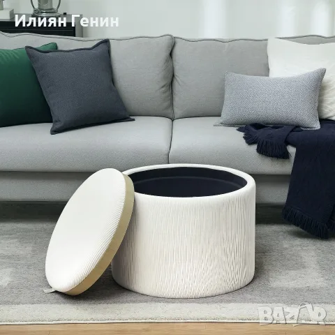 Табуретка HOMCOM с място за съхранение, снимка 10 - Маси - 56110121