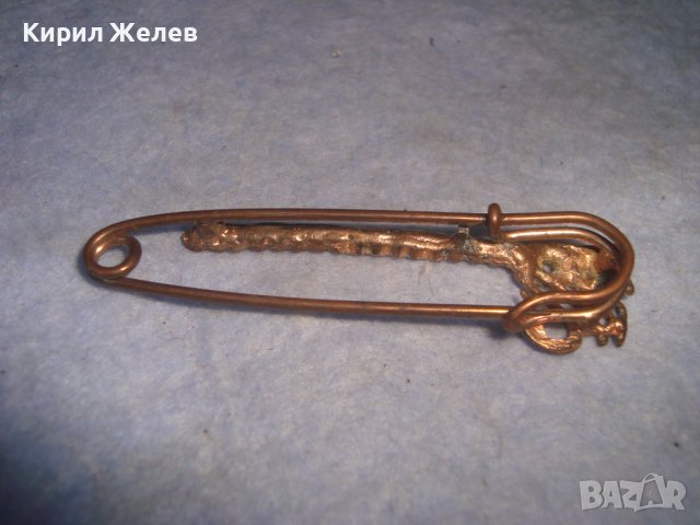 СТАРА КРИСТАЛНА МЕСИНГОВА РЕТРО ИГЛА БРОШКА ФИГУРАЛНО УКРАШЕНИЕ - ЛЕБЕД 29045, снимка 8 - Антикварни и старинни предмети - 37620106