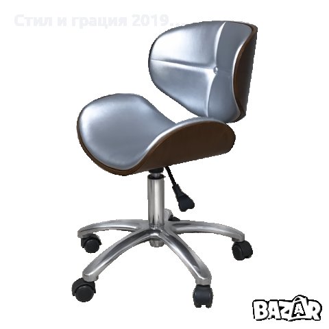 Козметичен стол - табуретка с облегалка Hera 43/55 см - цветове, снимка 2 - Педикюр и маникюр - 44261984