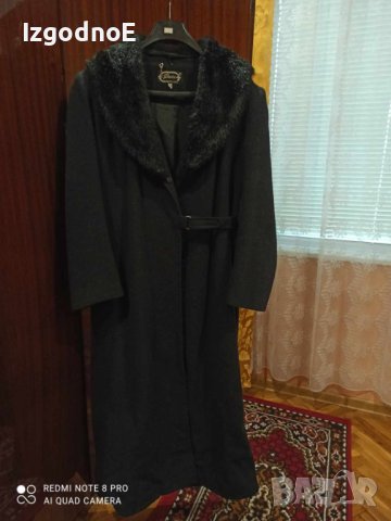 Дълго черно палто на Danini Русе, снимка 2 - Палта, манта - 42682568