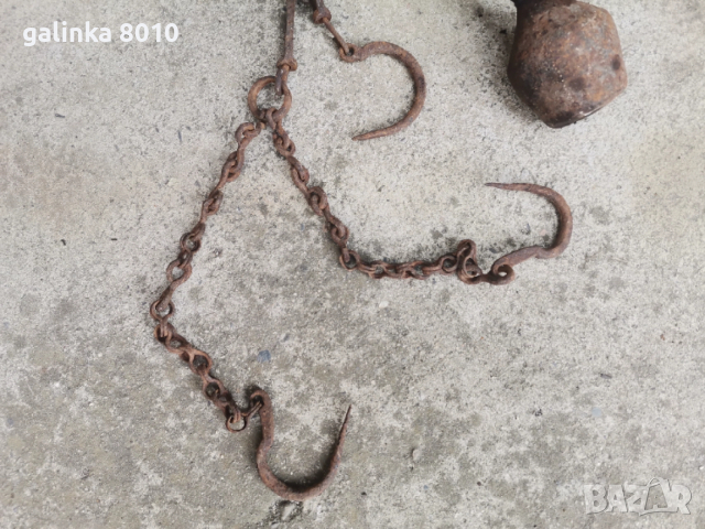 Старо ковано кантарче, снимка 4 - Антикварни и старинни предмети - 54233947