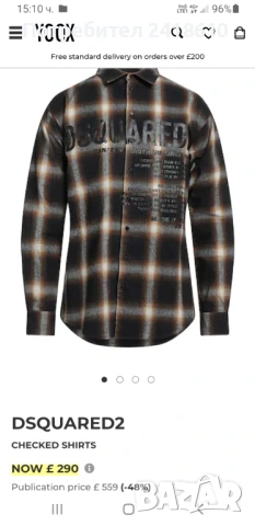 DSQUARED2 Made in Italy / Cotton Oversize Mens Size 52 - L НОВО!  ОРИГИНАЛ! Мъжка Риза!, снимка 3 - Ризи - 50737030