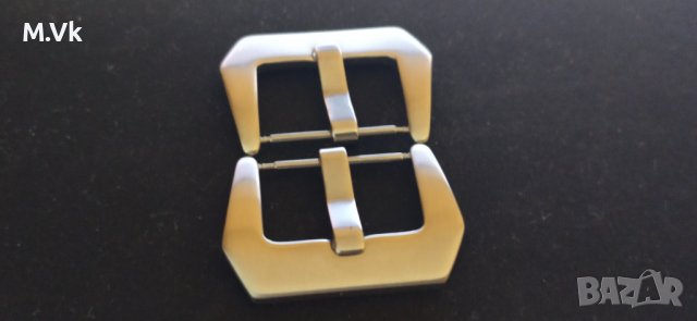   22мм  матов/ бръшнат стоманен бъкъл  в стил Панерай за  каишка за часовник , снимка 2 - Каишки за часовници - 38178470