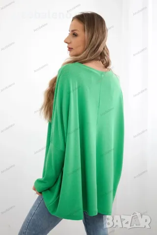 Oversize дамска блуза с колие, 8цвята , снимка 4 - Блузи с дълъг ръкав и пуловери - 48831218