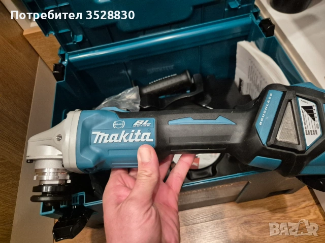 Акумулаторен безчетков ъглошлайф флек Макита Makita DGA513 с макпак 3 Makpac 3 (чисто нов), снимка 4 - Други инструменти - 54148332