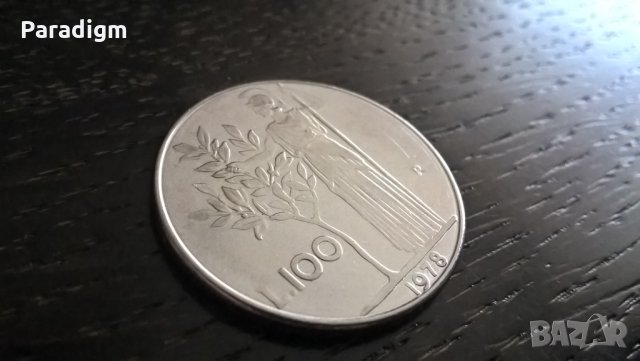 Монета - Италия - 100 лири | 1978г.