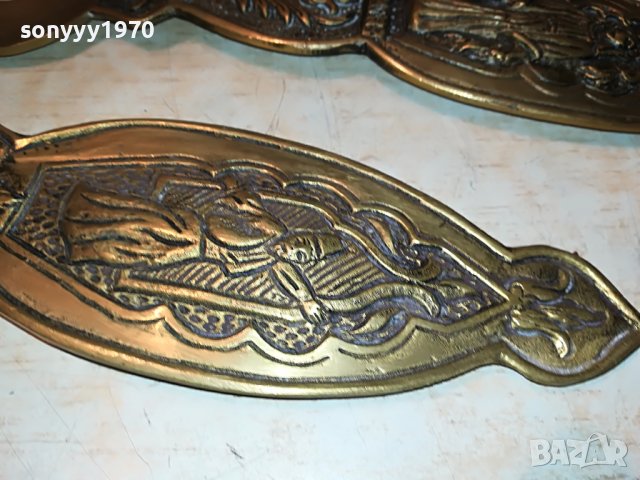 МЕД/МЕСИНГ-ЛЪЖИЦА И ВИЛИЦА ЗА КОЛЕКЦИЯ 0407221916, снимка 7 - Антикварни и старинни предмети - 37286806