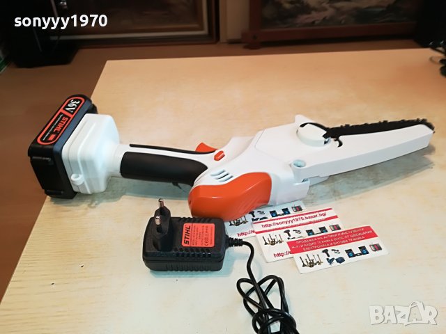 STIHL 36V LI-ION РЕЗАЧКА С БАТЕРИЯ И ЗАРЯДНО 1301231910, снимка 3 - Други инструменти - 39297316