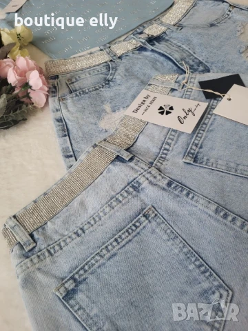 дънкови къси панталони Л размер, снимка 5 - Къси панталони и бермуди - 51153259