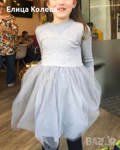 Mango рокля с тюл за момиче 9 г, 134 см, снимка 2 - Детски рокли и поли - 44684284