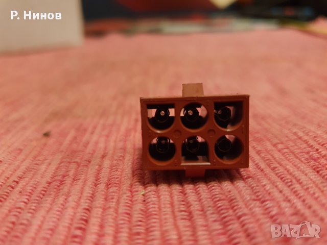 Weidmüller  6-пинов 12V захранващ конектор женски  запояване, снимка 1