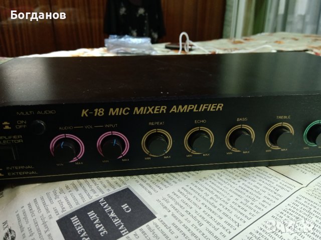 УСИЛВАТЕЛ С МИКСЕР SPACETECH K-18 MIC MIXER AMPLIFIER, снимка 3 - Ресийвъри, усилватели, смесителни пултове - 42790157