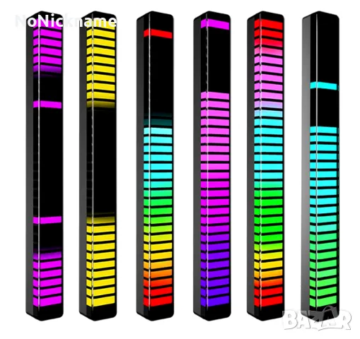 3D RGB LED Светлинен Еквалайзер Цветомузика Звукови пикапни светлини, снимка 2 - Еквалайзери - 47747064