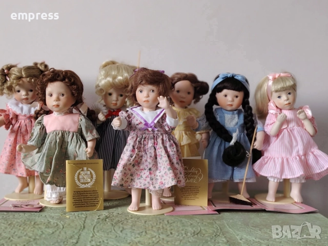 Седем порцеланови кукли Franklin Heirloom Dolls 