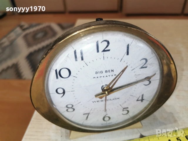 BIG BEN REPEATER WESTCLOX SCOTLAND 2203260950LCHERY1, снимка 2 - Антикварни и старинни предмети - 53931979